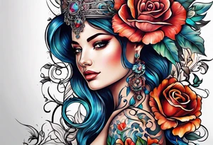 A lady tattoo idea