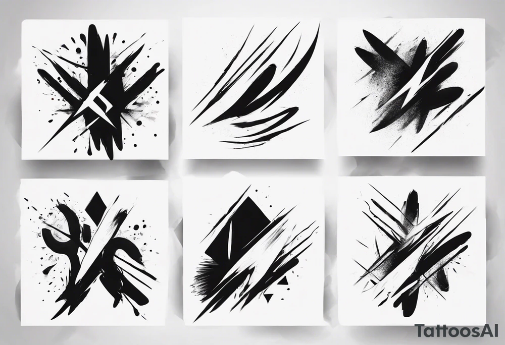 Time abstract Brush stroke tattoo idea