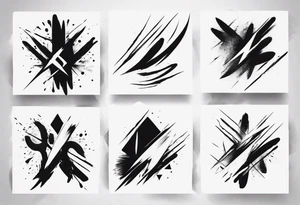 Time abstract Brush stroke tattoo idea