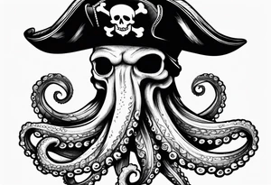Pirate hat octopus tattoo idea