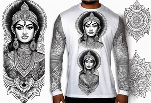 Long sleeve tattoo for a Srilankan living in the UK tattoo idea
