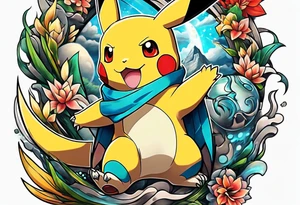 pokemon sleeve tattoo tattoo idea