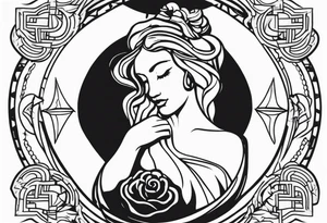 estátua chorando tattoo idea
