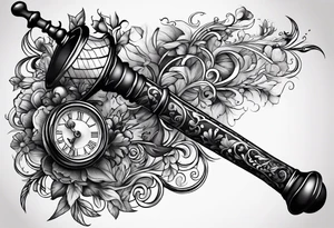 The word magic and a magic wand tattoo idea