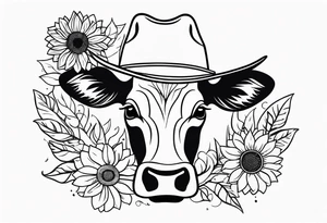 Cow print, cowboy hat, sun flowers, tattoo idea