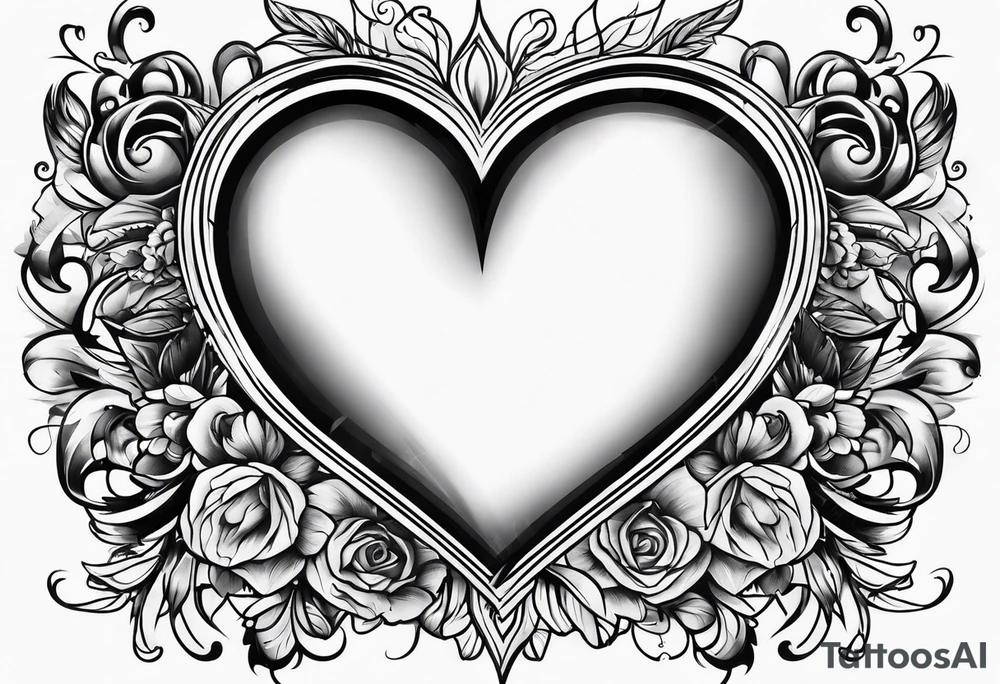 Broken heart tattoo idea