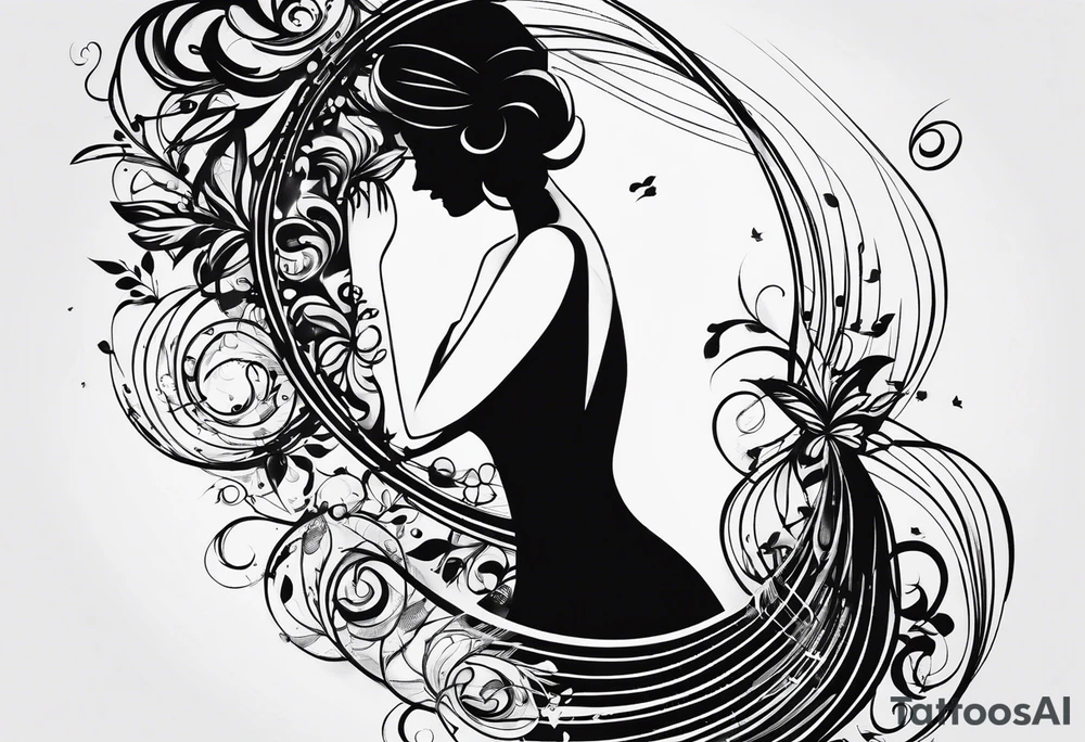 sheet music tattoo idea