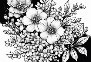 baby's breath flower tattoo idea