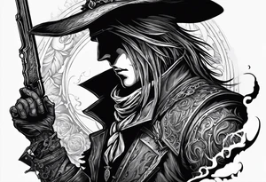 Bloodborne hunter going insane tattoo idea