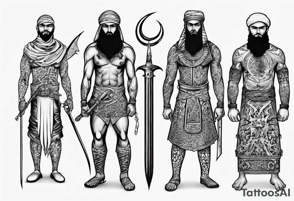 islamic warrior tattoo idea