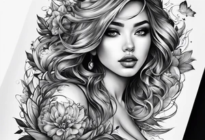 girl floating on still water
aerial view tattoo idea