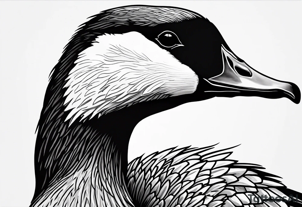 angry canadian goose tattoo idea
