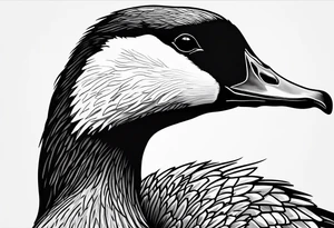 angry canadian goose tattoo idea