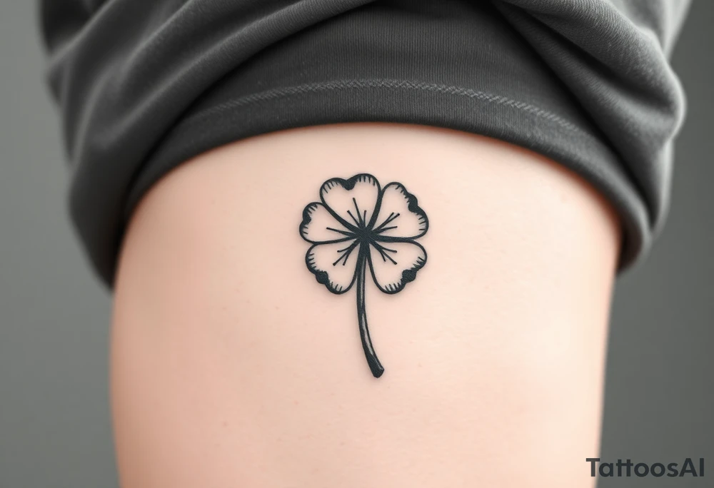 1 leaf clover tattoo idea