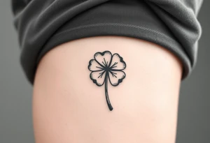 1 leaf clover tattoo idea