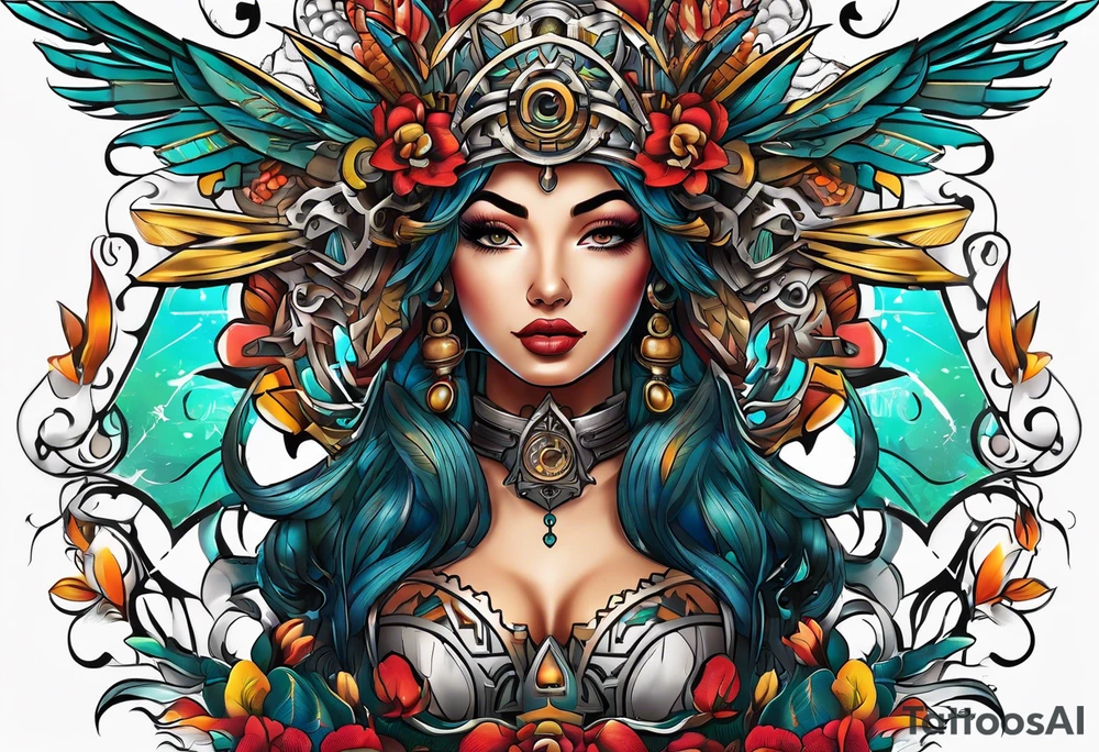 Word “ITZEL” tattoo idea
