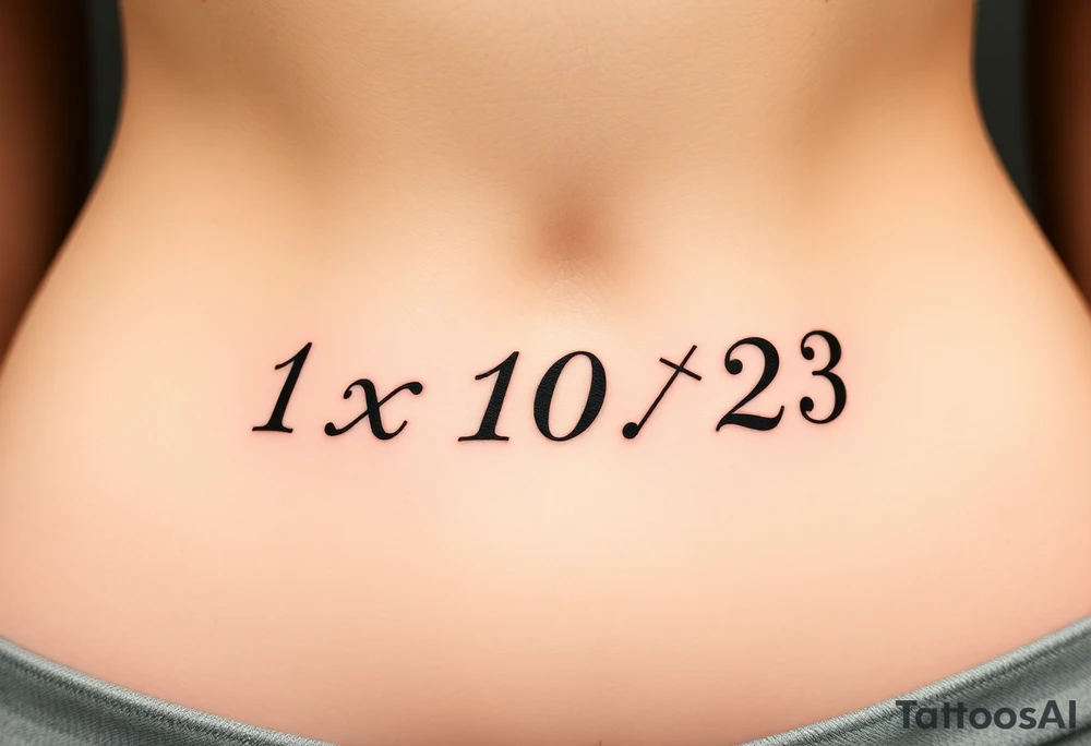 1x10^23 tattoo idea
