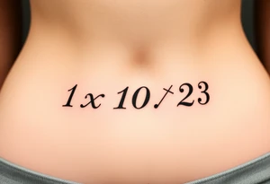 1x10^23 tattoo idea