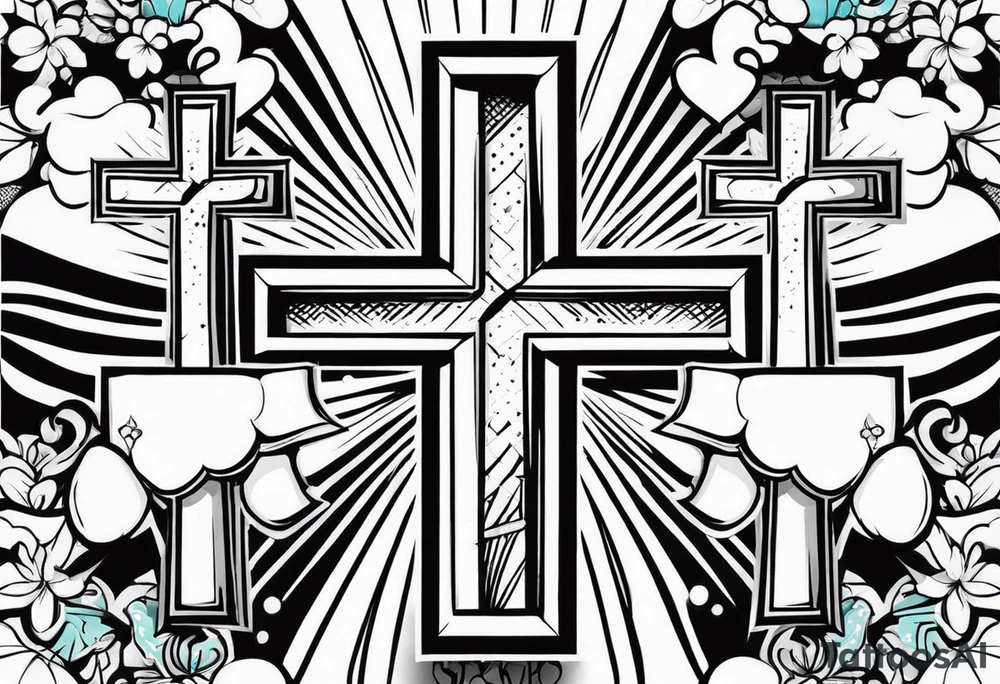 3 crosses together tattoo idea