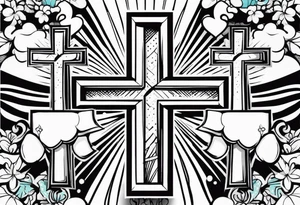 3 crosses together tattoo idea