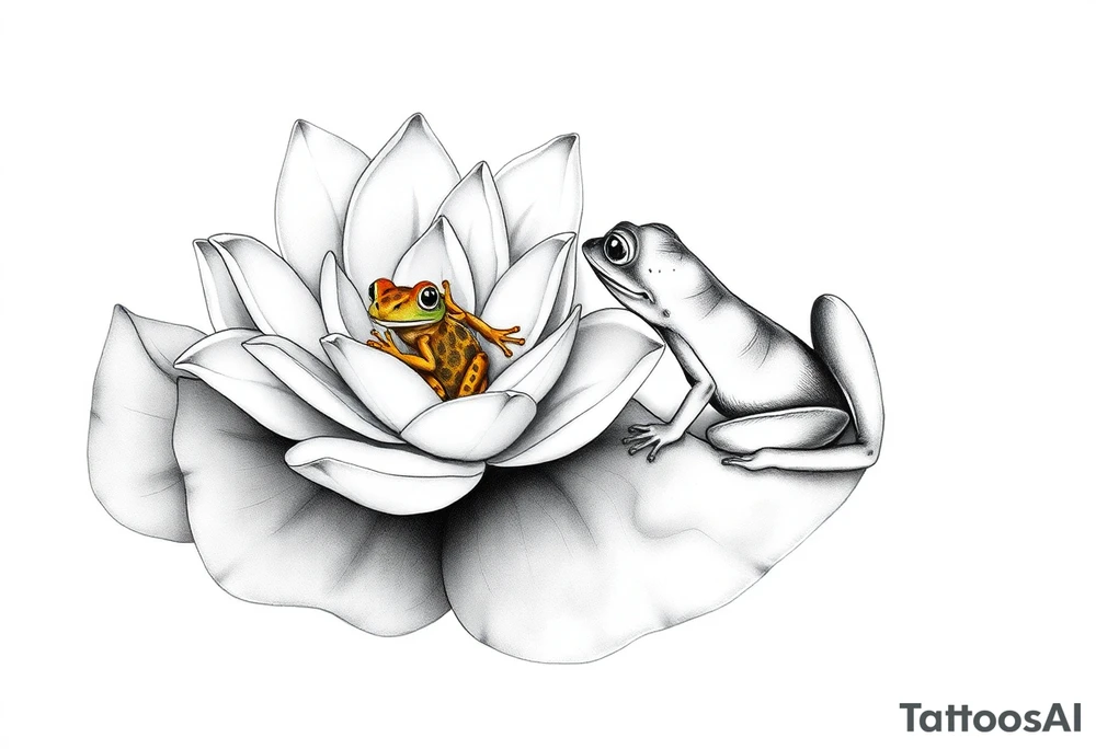 Lilly pad and a frog tattoo idea