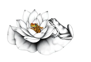 Lilly pad and a frog tattoo idea