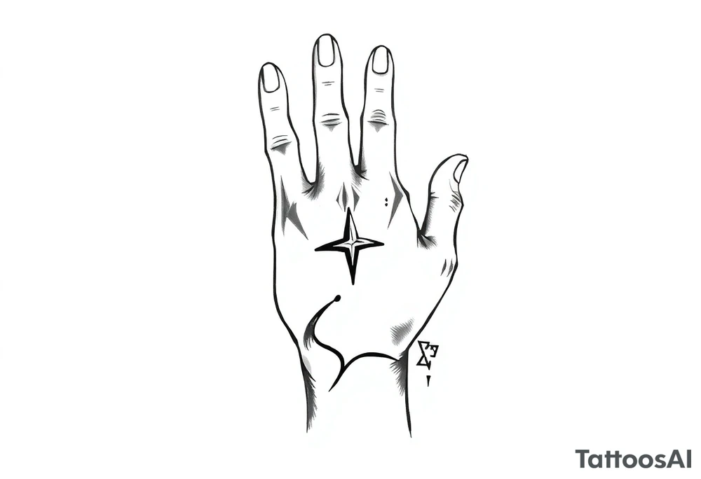 anime simple hand tattoo tattoo idea