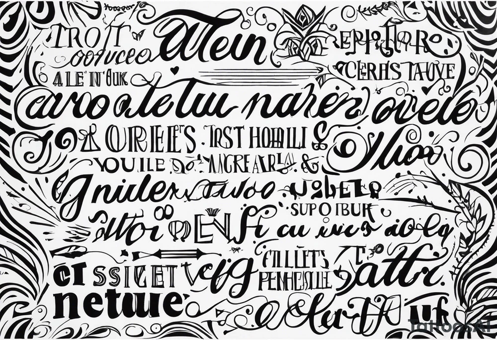 Citation avec deux écritures différentes tattoo idea