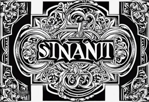 Saint reverse sinner ambigram tattoo design tattoo idea