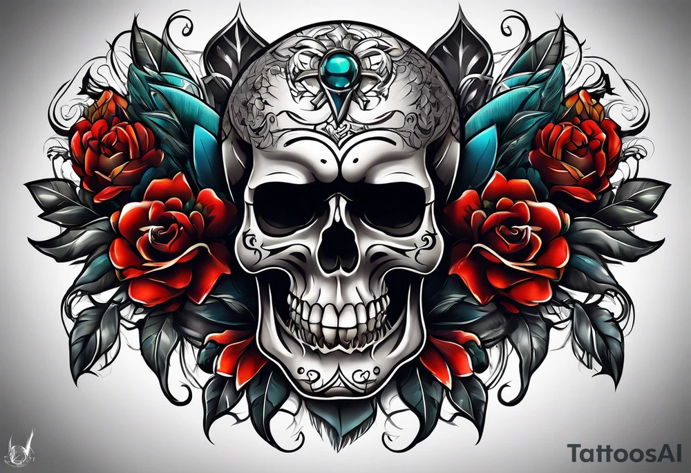 Skull Knee tattoo tattoo idea