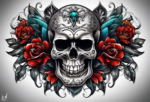 Skull Knee tattoo tattoo idea