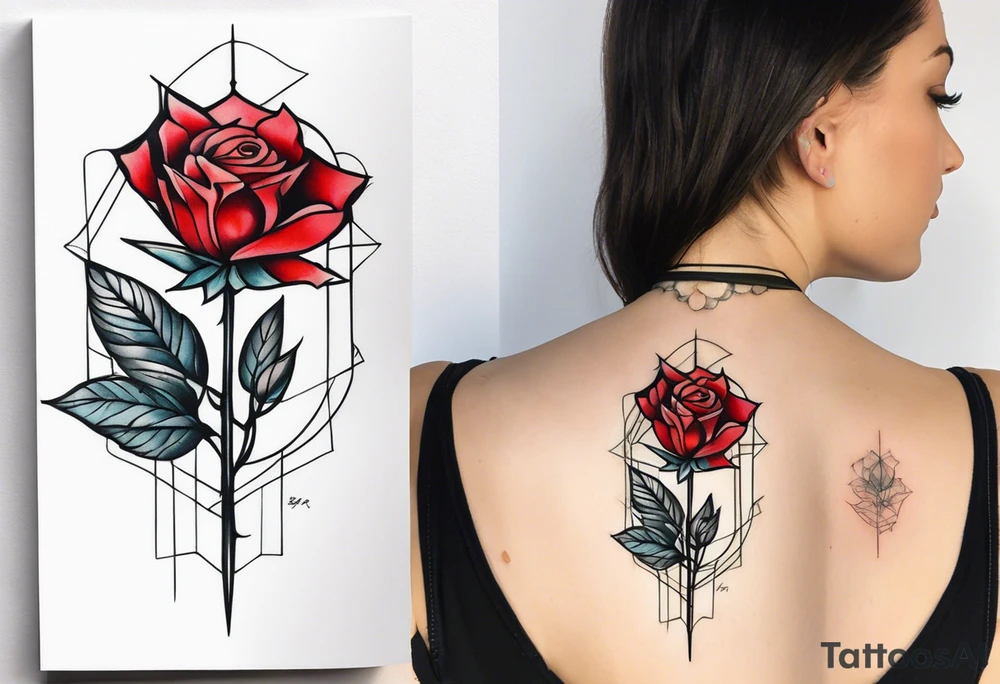 Zwei Rosen mit Leuchtturm tattoo idea