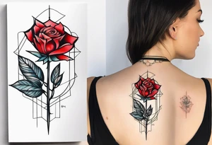 Zwei Rosen mit Leuchtturm tattoo idea