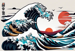 Japanese wave background vector by Niwat about japan, sea wave pattern, japan pattern, illustration, and liquid flow tattoo idea