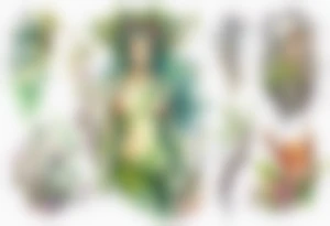 a beautiful dryad tattoo idea