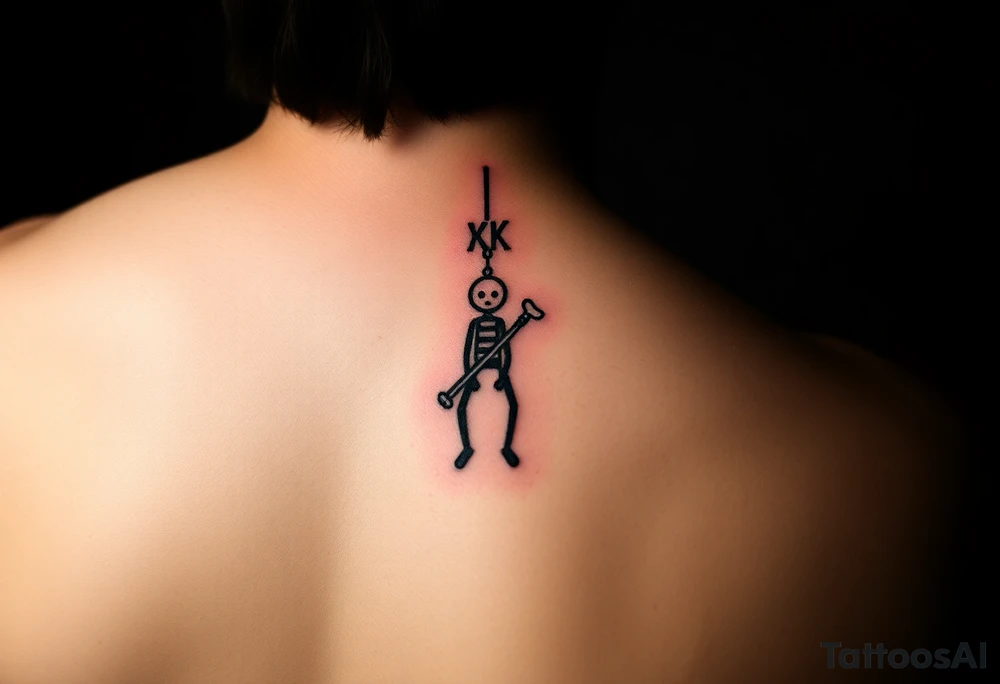 Hanging KKK stick figures tattoo idea