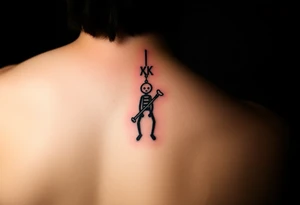 Hanging KKK stick figures tattoo idea