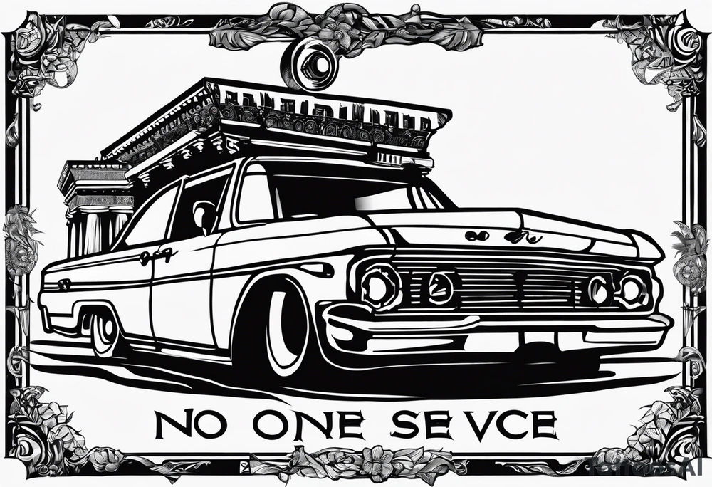 Text "no one service" tattoo idea