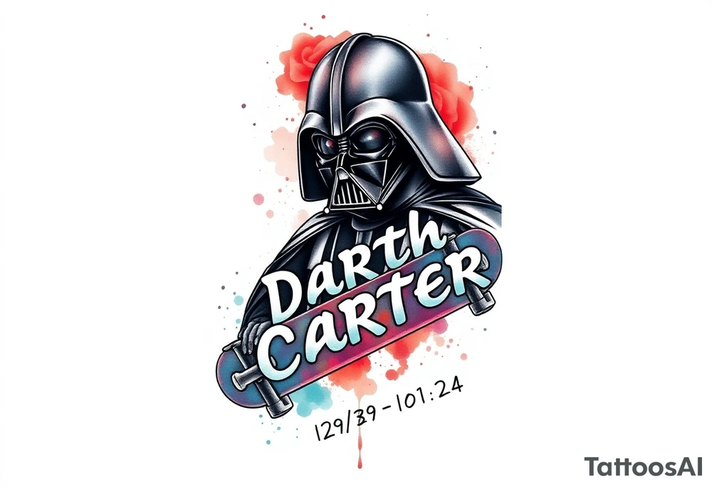 Skateboarding Darth Vader
WORDS "Darth Carter"
12/29/88-01/06/24 tattoo idea