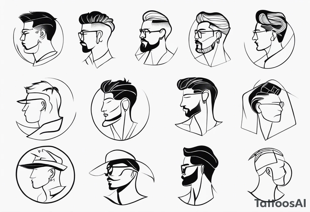 Men oneline tattoo idea