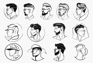 Men oneline tattoo idea