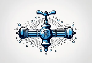 Sprinkler water tattoo idea