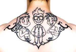 90s theme cartoons with only cartoons who invented or created something tattoo idea
