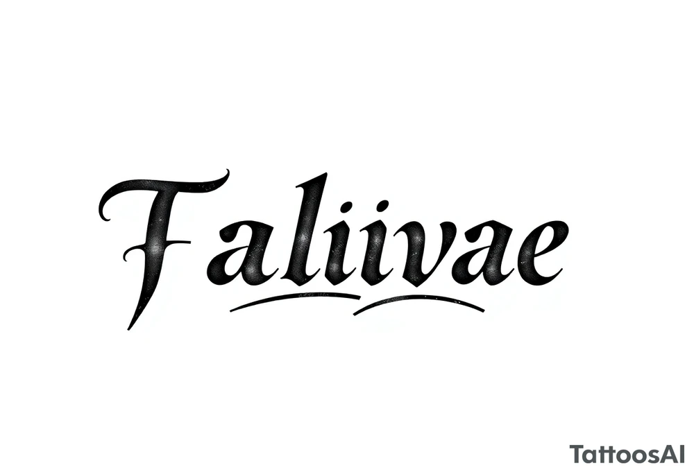 Name cover up behind the ear vertical tattoo idea