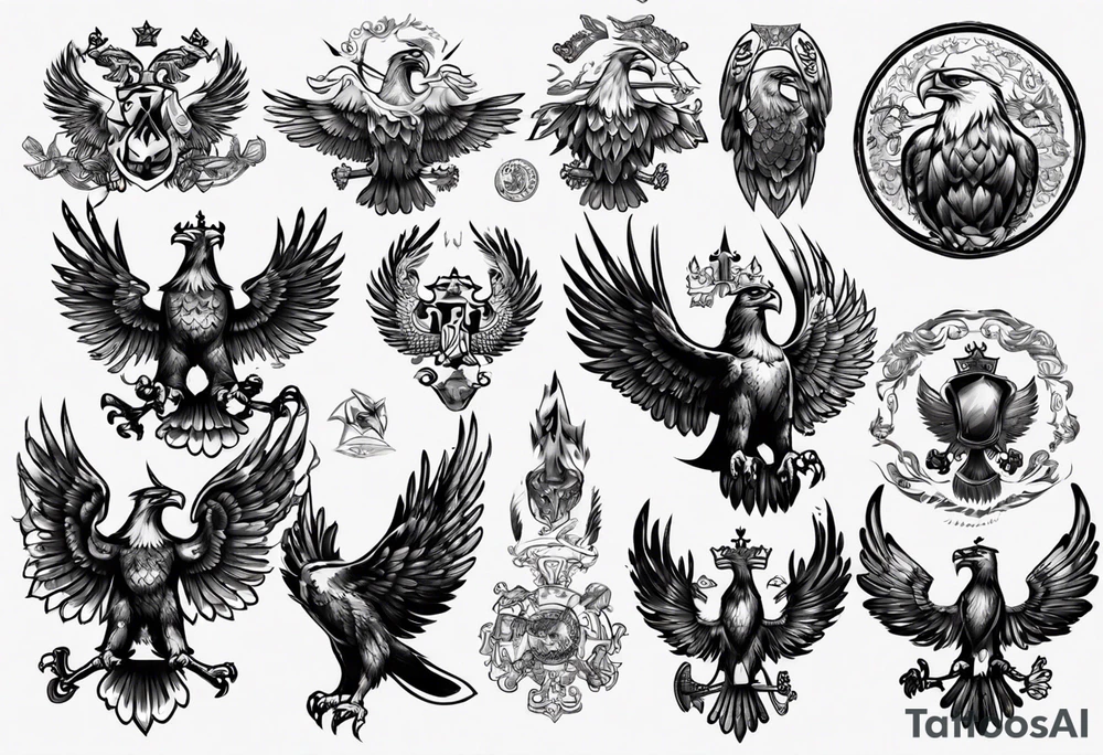 russian eagle tattoo idea