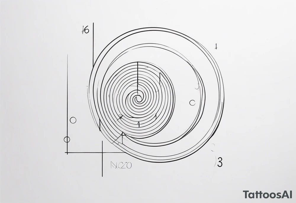 written Fibonacci numbers tattoo idea