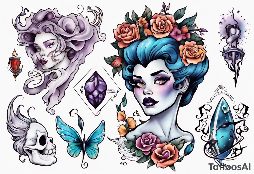 Ursula but young and beautiful tattoo idea