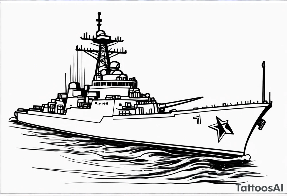 guided missile destroyer tattoo idea