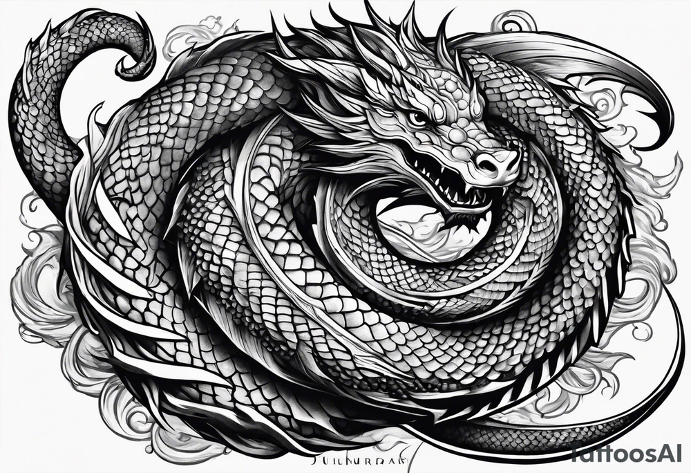 jörmungandr around the arm tattoo idea