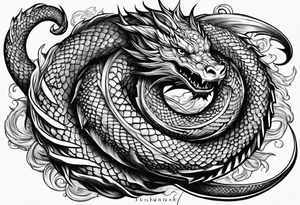 jörmungandr around the arm tattoo idea